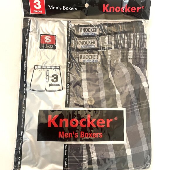 3 Men's Knocker 2X Boxers Random Plaid colors Cotton blend - Picture 2 of 4